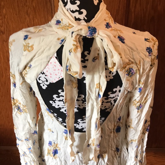 Free People Tate Tunic Ivory Combo Size S NWT - Picture 8 of 10